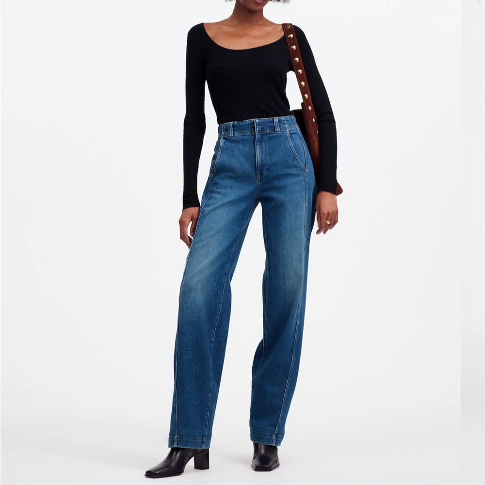 Madewell Tapered Denim Trousers size 30 tall